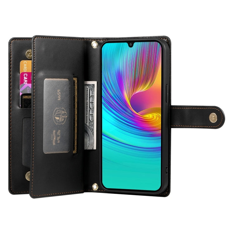For Samsung Galaxy A16 Nine Card-slot Zipper Wallet Bag Leather Phone Case