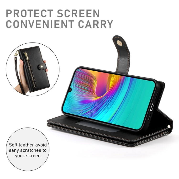 For Samsung Galaxy A16 Nine Card-slot Zipper Wallet Bag Leather Phone Case