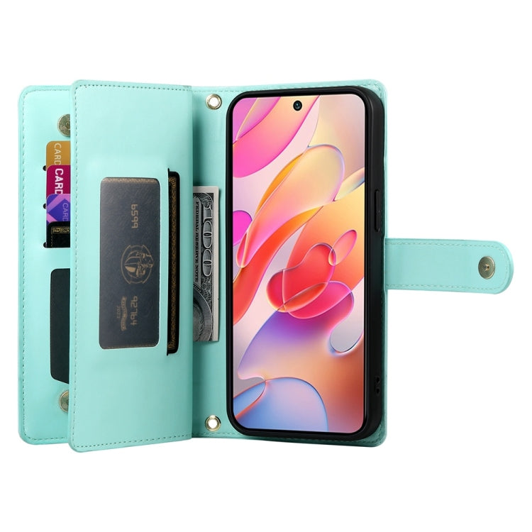 For Samsung Galaxy A26 5G / A16 / A17 4G Nine Card-slot Zipper Wallet Bag Leather Phone Case