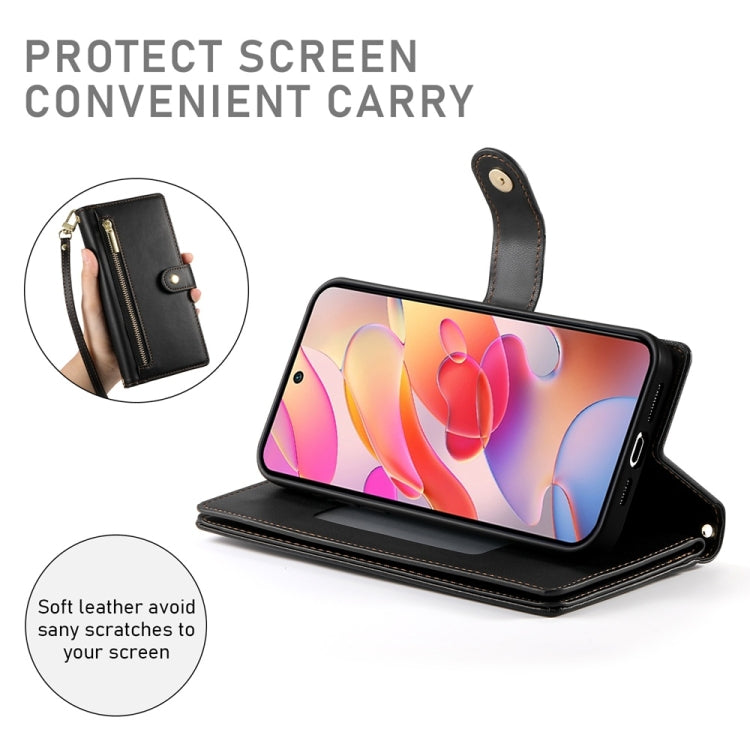 For Samsung Galaxy A26 5G / A16 / A17 4G Nine Card-slot Zipper Wallet Bag Leather Phone Case