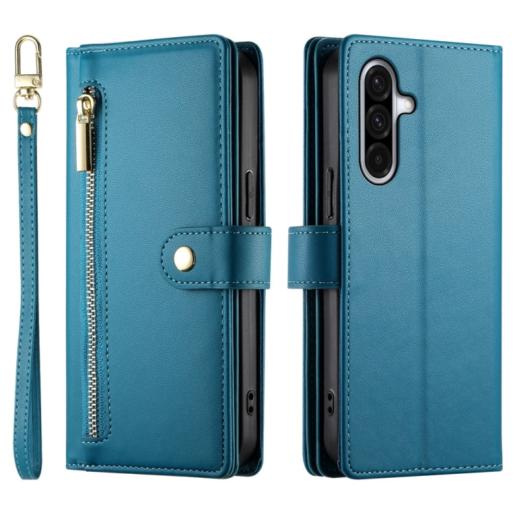 For Samsung Galaxy A26 5G / A16 / A17 4G Nine Card-slot Zipper Wallet Bag Leather Phone Case