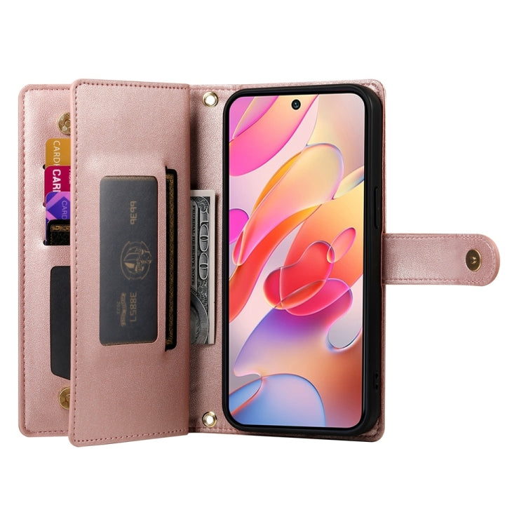 For Samsung Galaxy A36 Nine Card-slot Zipper Wallet Bag Leather Phone Case