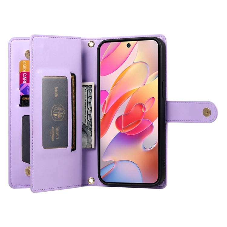 For Samsung Galaxy A36 Nine Card-slot Zipper Wallet Bag Leather Phone Case