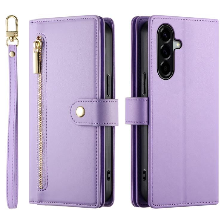 For Samsung Galaxy A37 5G Nine Card-slot Zipper Wallet Bag Leather Phone Case
