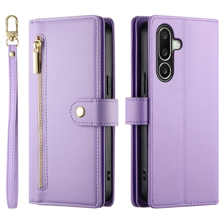 For Galaxy A27 5G Nine Card-slot Zipper Wallet Bag Leather Phone Case