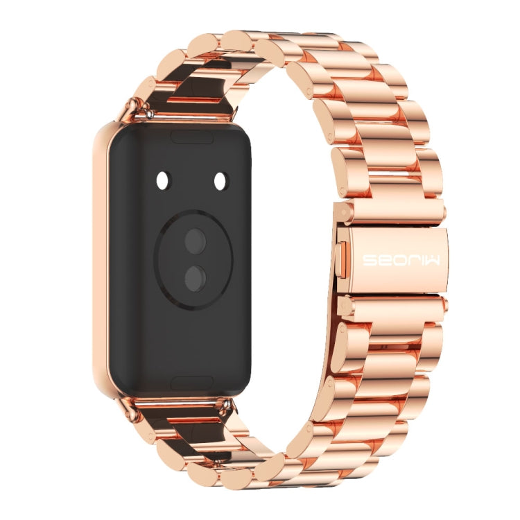 For Honor Band 10 / 9 MIJOBS Three-Beads Stainless Steel Watch Band