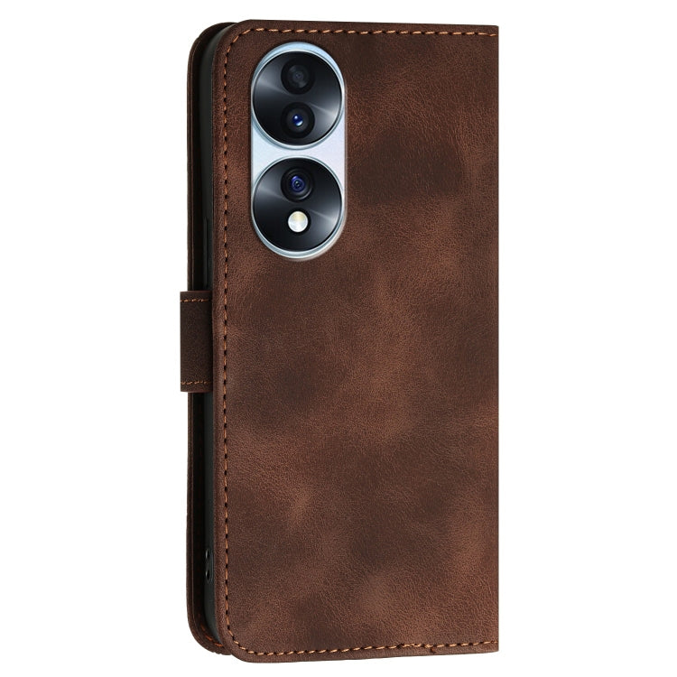 For Honor 70 Pro / 70 Pro+ Grid Butterfly Embossed Pattern Leather Phone Case with Lanyard