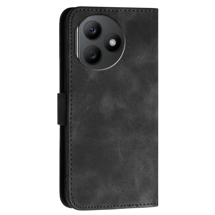 For Honor X50i+ Grid Butterfly Embossed Pattern Leather Phone Case with Lanyard