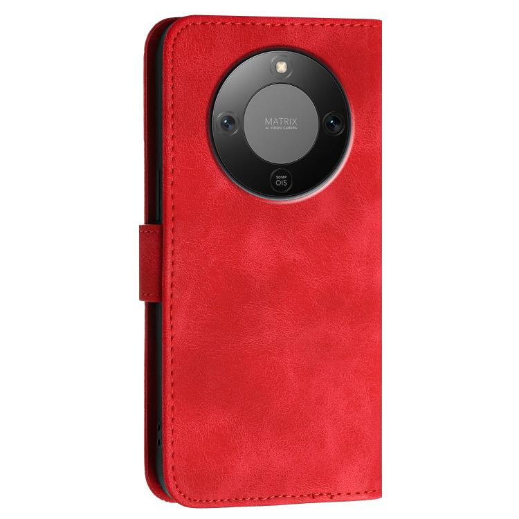 For Honor X70 5G / X9d 5G Grid Butterfly Embossed Pattern Leather Phone Case with Lanyard