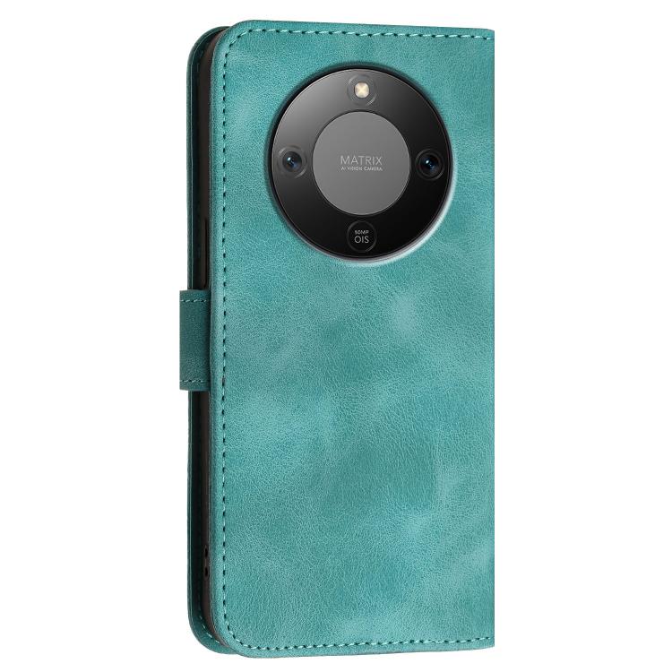 For Honor X70 5G / X9d 5G Grid Butterfly Embossed Pattern Leather Phone Case with Lanyard