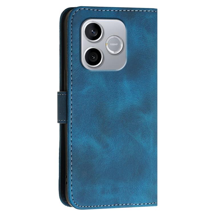 For Honor 600 Lite Global Grid Butterfly Embossed Pattern Leather Phone Case with Lanyard
