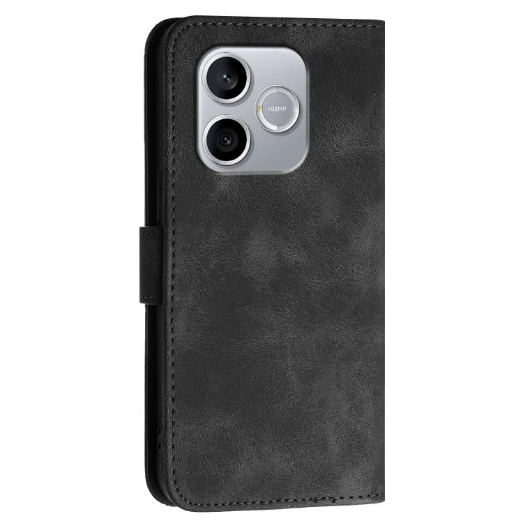 For Honor 600 Lite Global Grid Butterfly Embossed Pattern Leather Phone Case with Lanyard