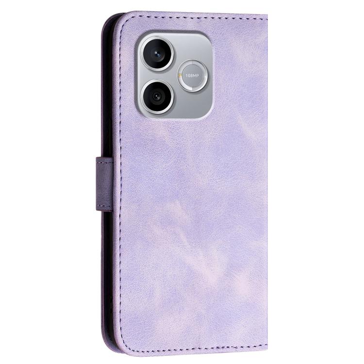 For Honor 600 Lite Global Grid Butterfly Embossed Pattern Leather Phone Case with Lanyard