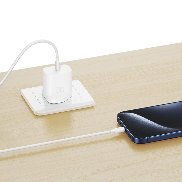 USAMS CC227 20W Fast Charging Charger Set, USB-C / Type-C to USB-C / Type-C - UK Plug