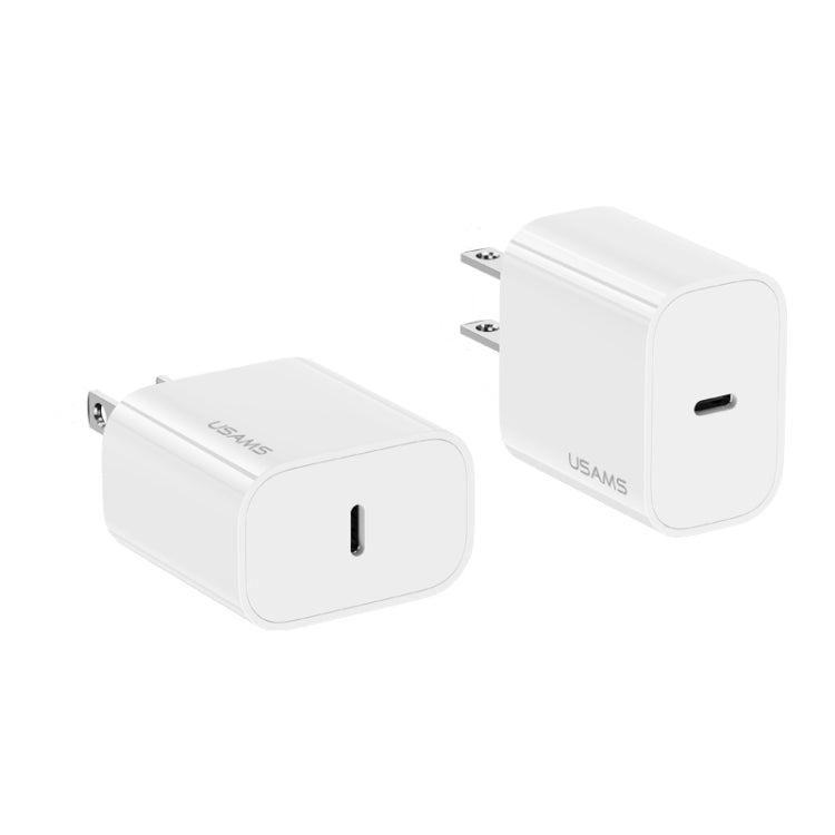 USAMS CC228 20W Fast Charging Charger Set, USB-C / Type-C to USB-C / Type-C - US Plug