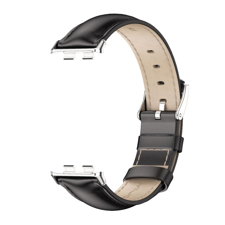 For Honor Band 10 / 9 MIJOBS Cowhide Leather Watch Band
