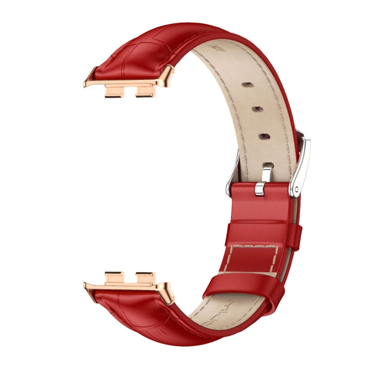 For Honor Band 10 / 9 MIJOBS Cowhide Leather Watch Band