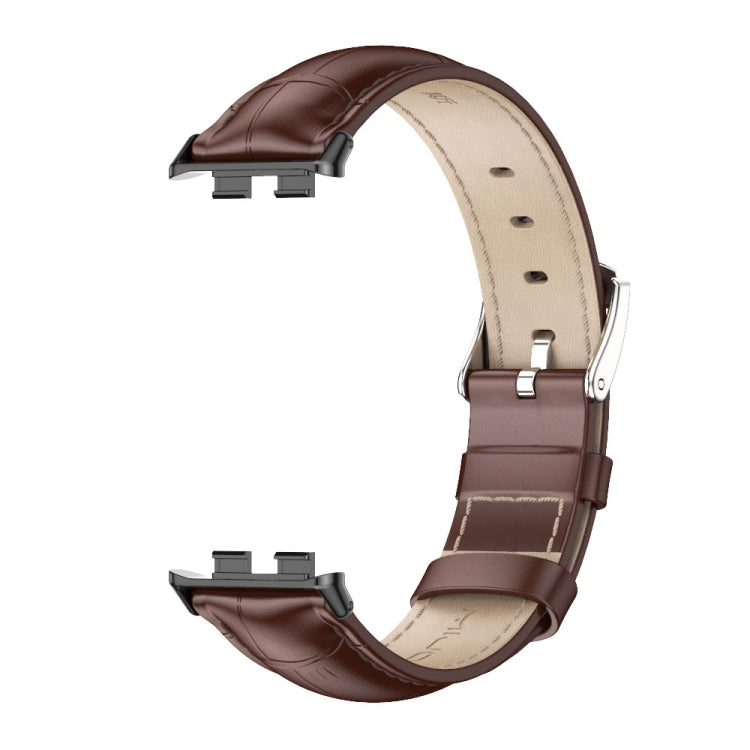 For Honor Band 10 / 9 MIJOBS Cowhide Leather Watch Band