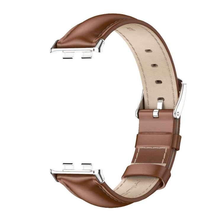 For Honor Band 10 / 9 MIJOBS Cowhide Leather Watch Band