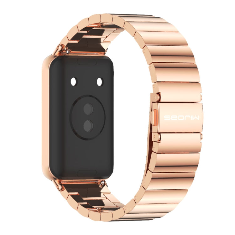 For Honor Band 10 / 9 MIJOBS Bamboo Stainless Steel Watch Band