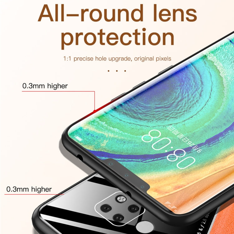 For Huawei Mate 20 All-inclusive Leather + Organic Glass Protective Case with Metal Iron Sheet