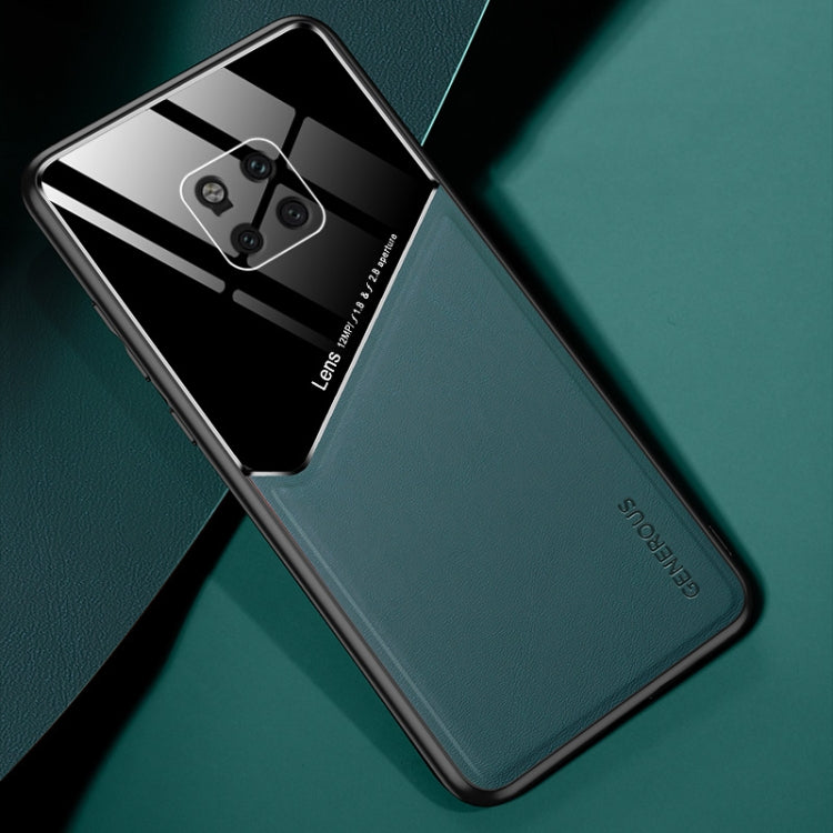 For Huawei Mate 20 Pro All-inclusive Leather + Organic Glass Protective Case with Metal Iron Sheet