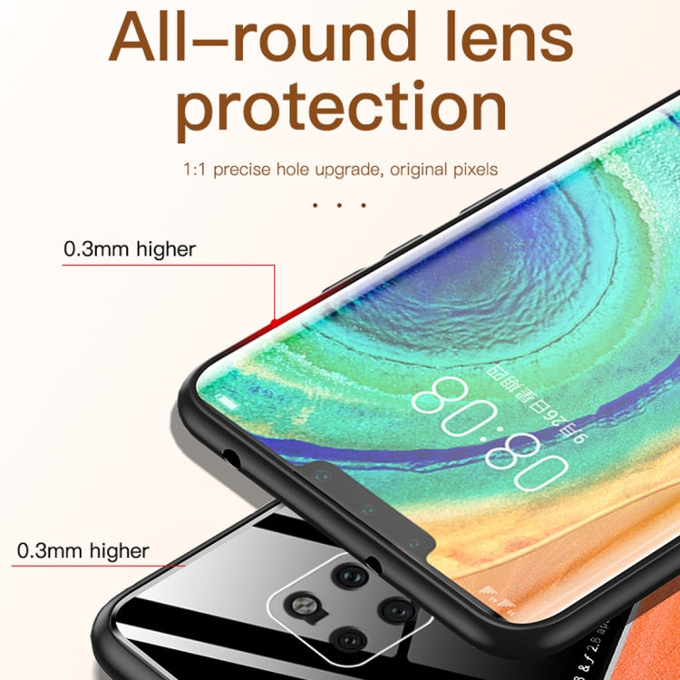 For Huawei Mate 20 Pro All-inclusive Leather + Organic Glass Protective Case with Metal Iron Sheet