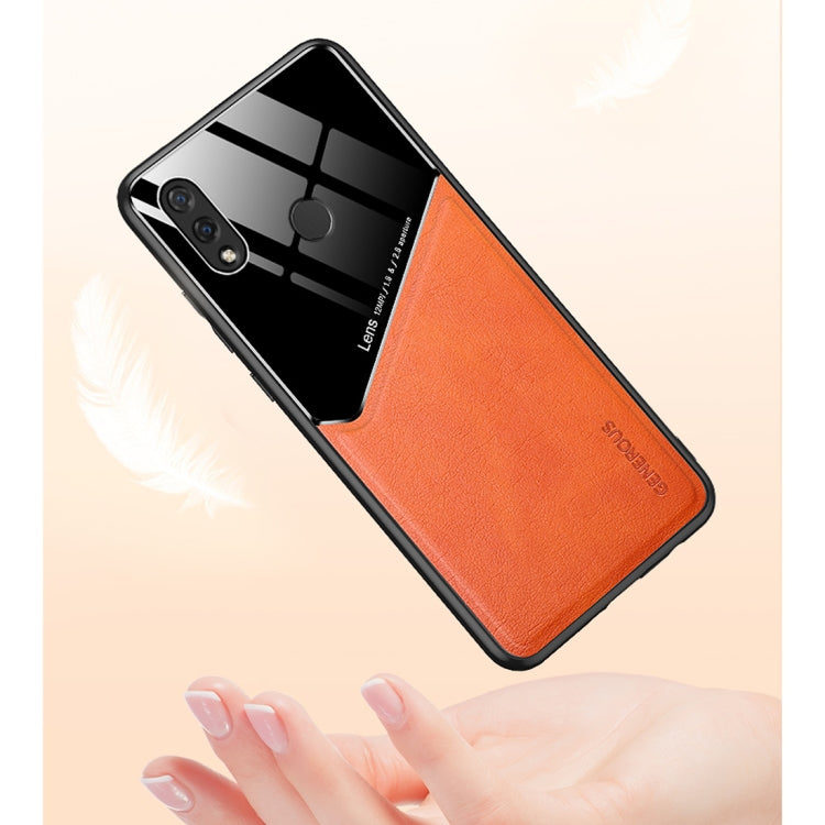 For Huawei nova 3 All-inclusive Leather + Organic Glass Protective Case with Metal Iron Sheet