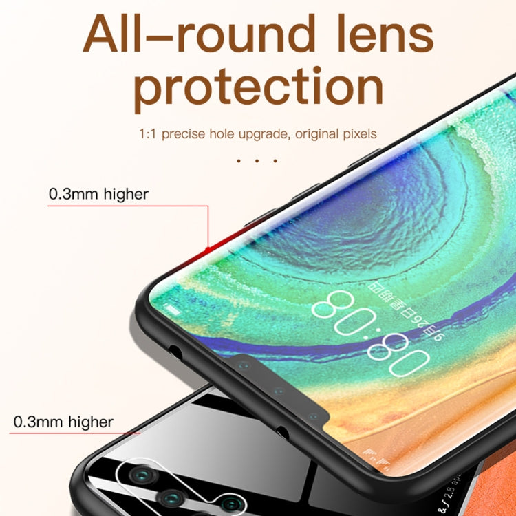 For Huawei nova 5 All-inclusive Leather + Organic Glass Protective Case with Metal Iron Sheet