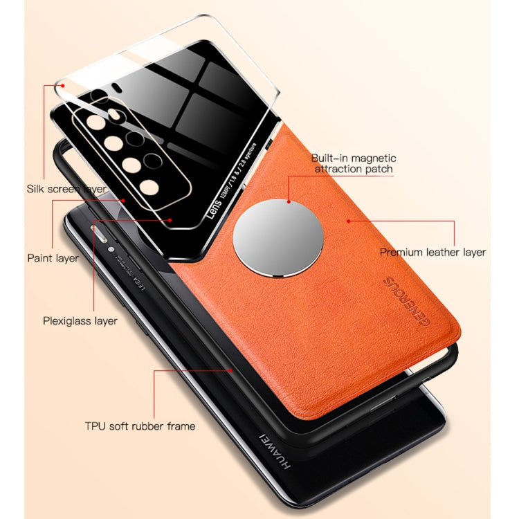 For Huawei nova 7 5G All-inclusive Leather + Organic Glass Protective Case with Metal Iron Sheet