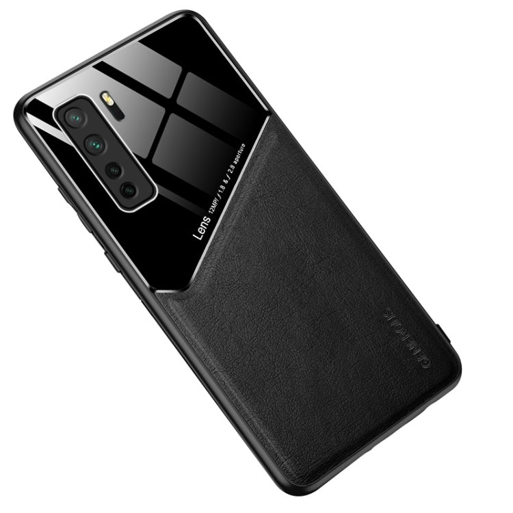For Huawei Nova 7 SE All-inclusive Leather + Organic Glass Protective Case with Metal Iron Sheet