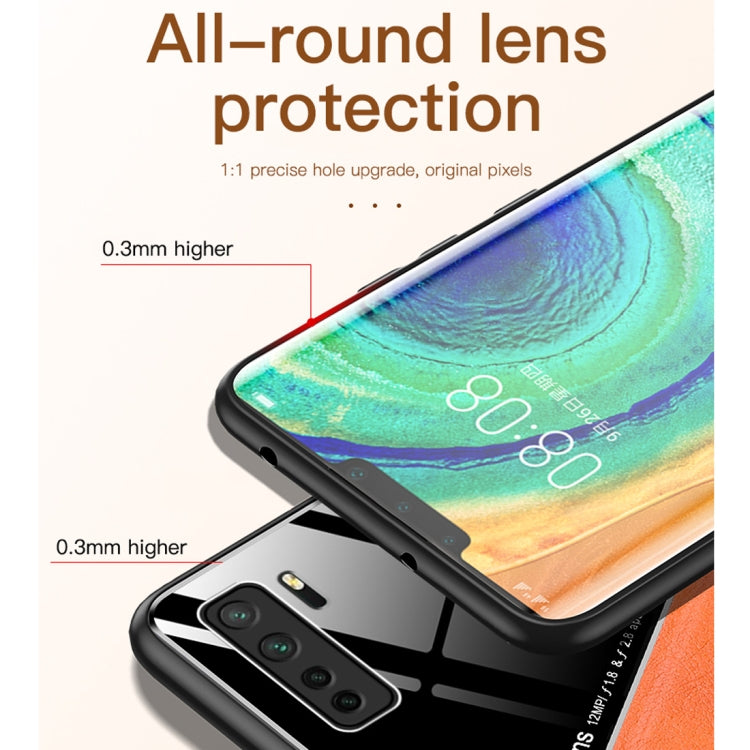 For Huawei Nova 7 SE All-inclusive Leather + Organic Glass Protective Case with Metal Iron Sheet