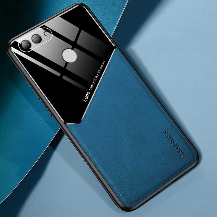 For Huawei Y9 (2018) All-inclusive Leather + Organic Glass Protective Case with Metal Iron Sheet