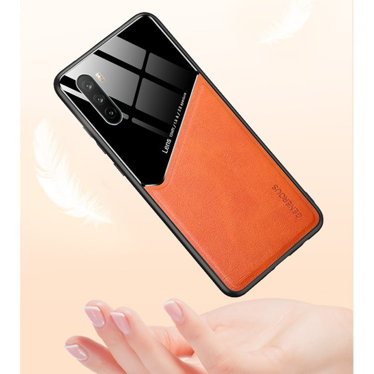 For Huawei Maimang 9 All-inclusive Leather + Organic Glass Protective Case with Metal Iron Sheet