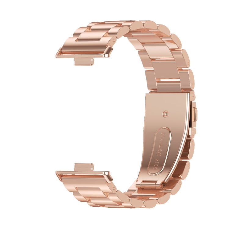 For Huawei Watch Fit3 MIJOBS Three-Beads Stainless Steel Watch Band