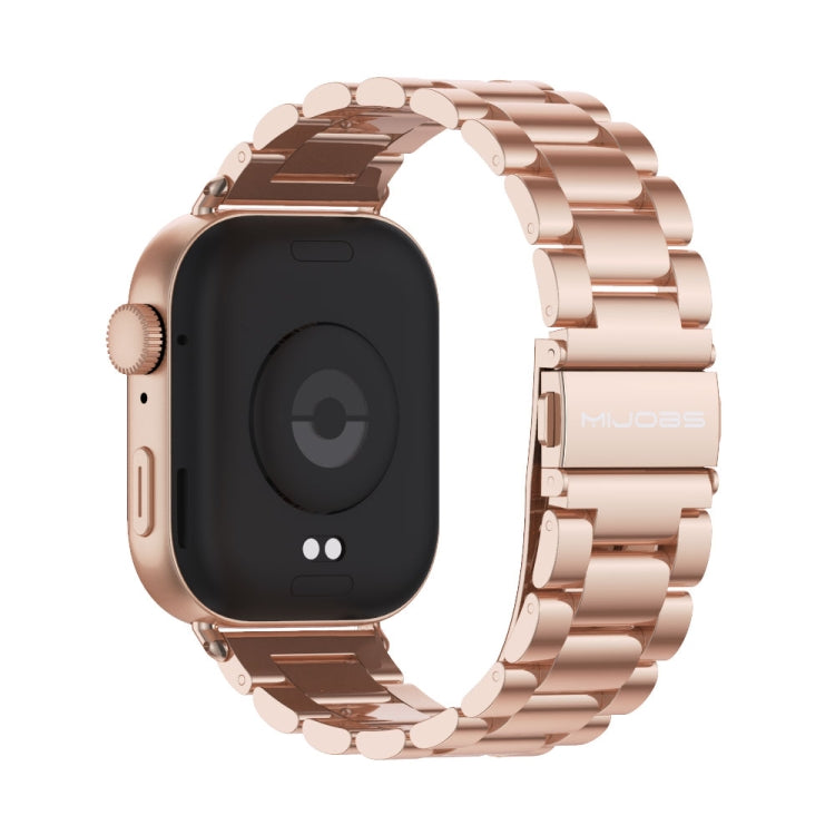 For Huawei Watch Fit3 MIJOBS Three-Beads Stainless Steel Watch Band