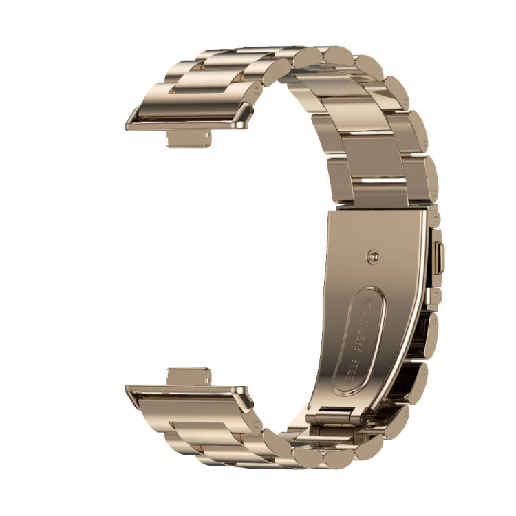 For Huawei Watch Fit3 MIJOBS Three-Beads Stainless Steel Watch Band