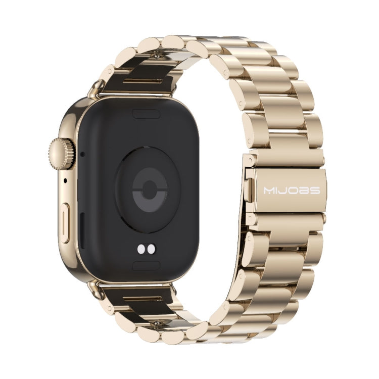 For Huawei Watch Fit3 MIJOBS Three-Beads Stainless Steel Watch Band