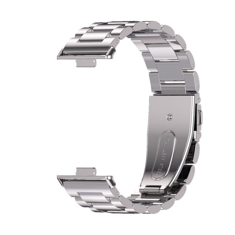 For Huawei Watch Fit3 MIJOBS Three-Beads Stainless Steel Watch Band