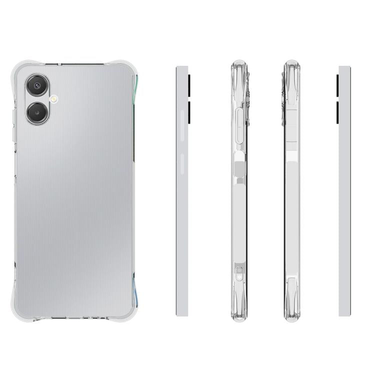 For Samsung Galaxy A06 5G Shockproof Non-slip Thickening TPU Phone Case - Transparent