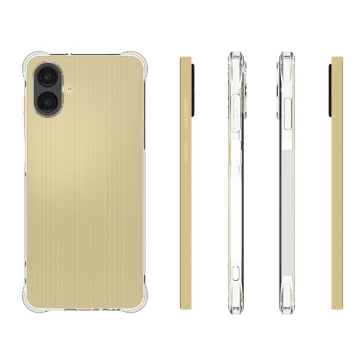 For Samsung Galaxy A07 4G Shockproof Non-slip Thickening TPU Phone Case - Transparent