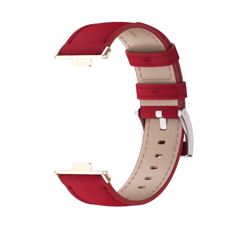 For Huawei Watch Fit3 MIJOBS Genuine Leather Watch Band