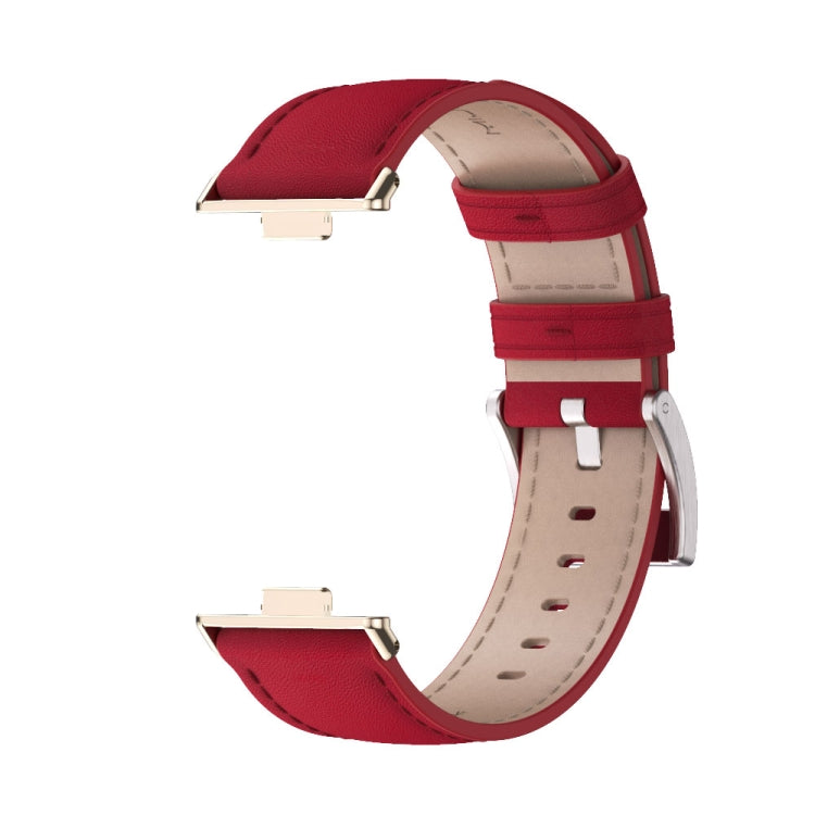 For Huawei Watch Fit3 MIJOBS Genuine Leather Watch Band