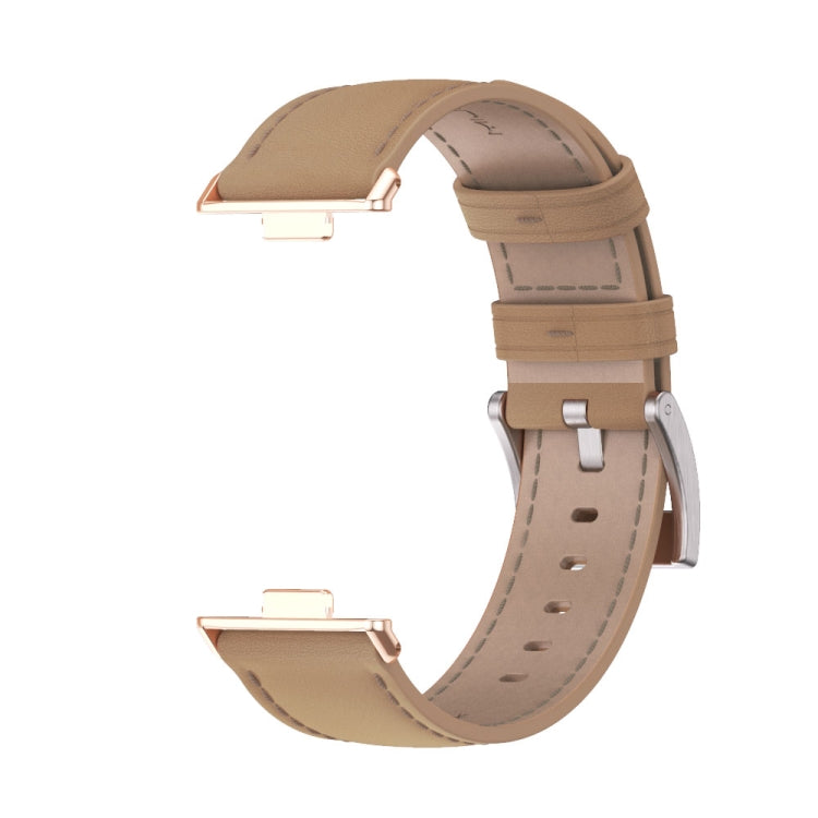 For Huawei Watch Fit3 MIJOBS Genuine Leather Watch Band