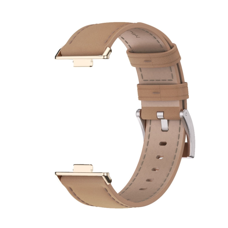 For Huawei Watch Fit3 MIJOBS Genuine Leather Watch Band