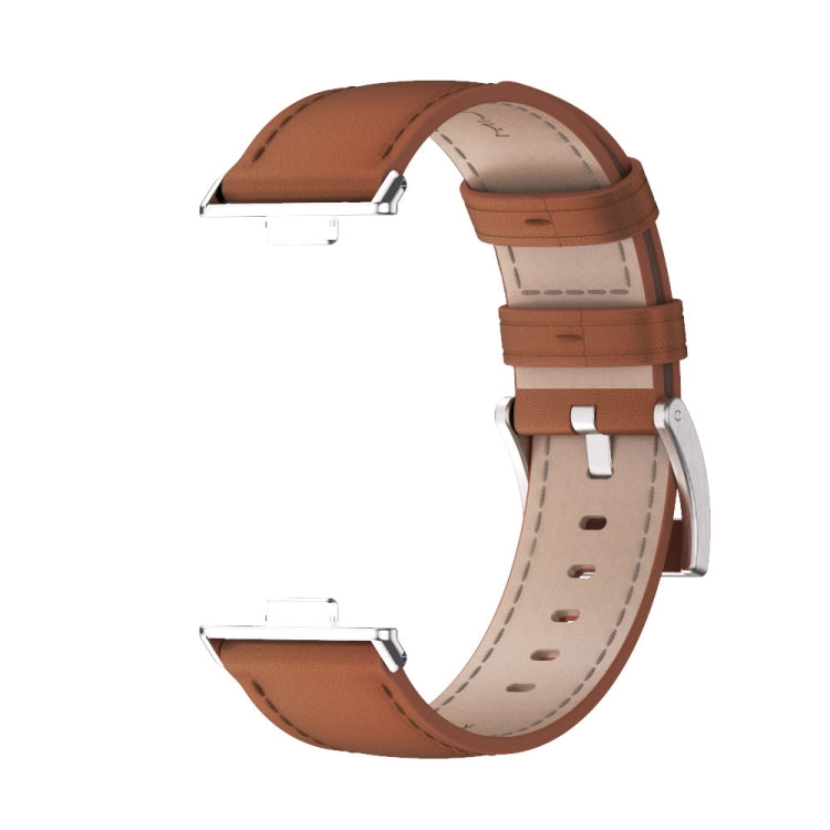 For Huawei Watch Fit3 MIJOBS Genuine Leather Watch Band