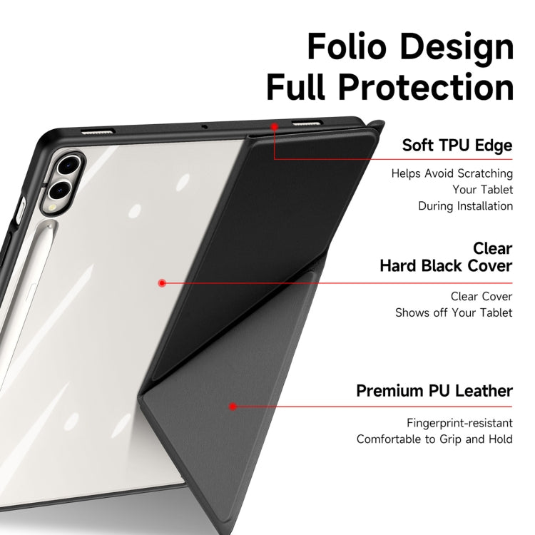 For Samsung Galaxy Tab S9+ / S9 FE+ DUX DUCIS Magi Series Smart Leather Tablet Case