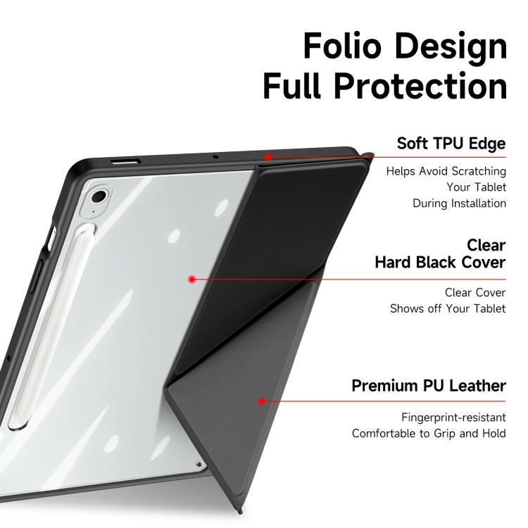 For Samsung Galaxy Tab S10 FE+ DUX DUCIS Magi Series Smart Leather Tablet Case
