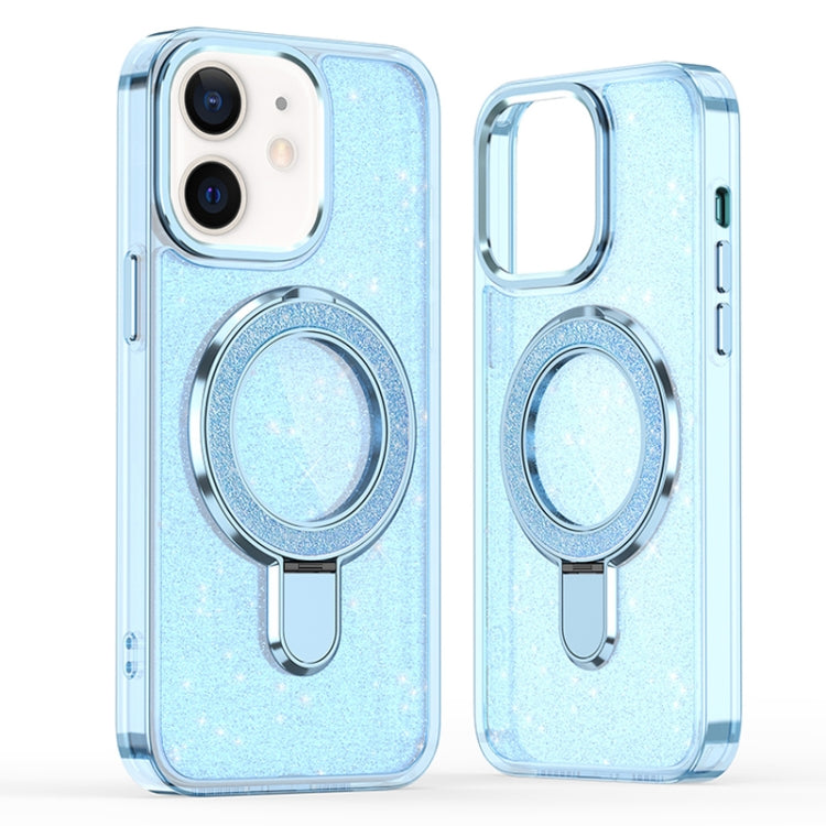 For iPhone 12 / 12 Pro Glitter Ring Holder MagSafe Phone Case