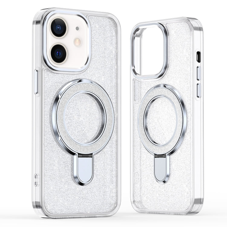 For iPhone 12 / 12 Pro Glitter Ring Holder MagSafe Phone Case